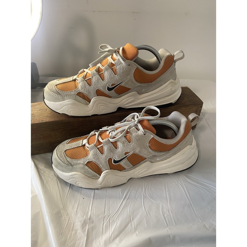 Men's Nike Tech Hera Sneakers in Orange & Gray-Size 11- Great Condition